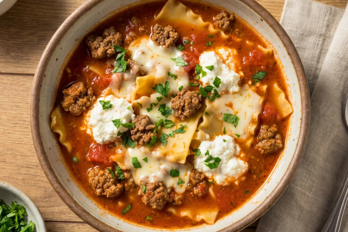 Cheesy Lasagna Soup