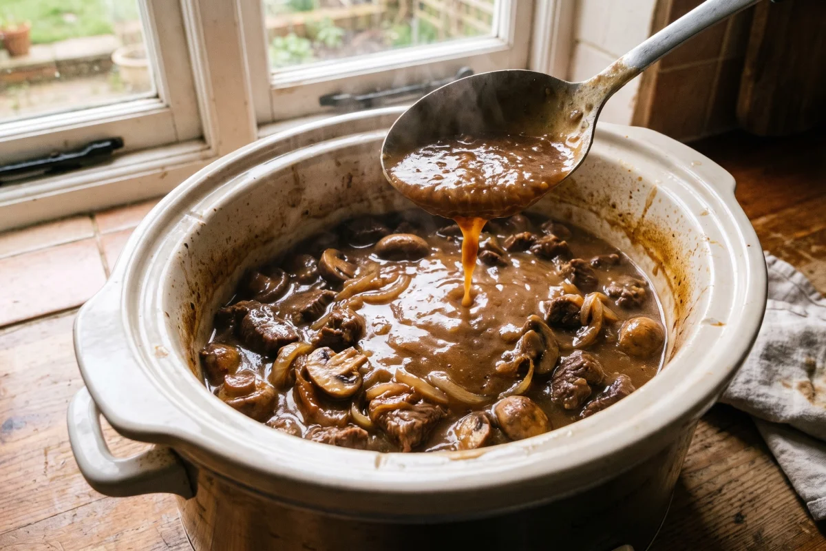 Step 6 - Tender Beef Tips and Gravy