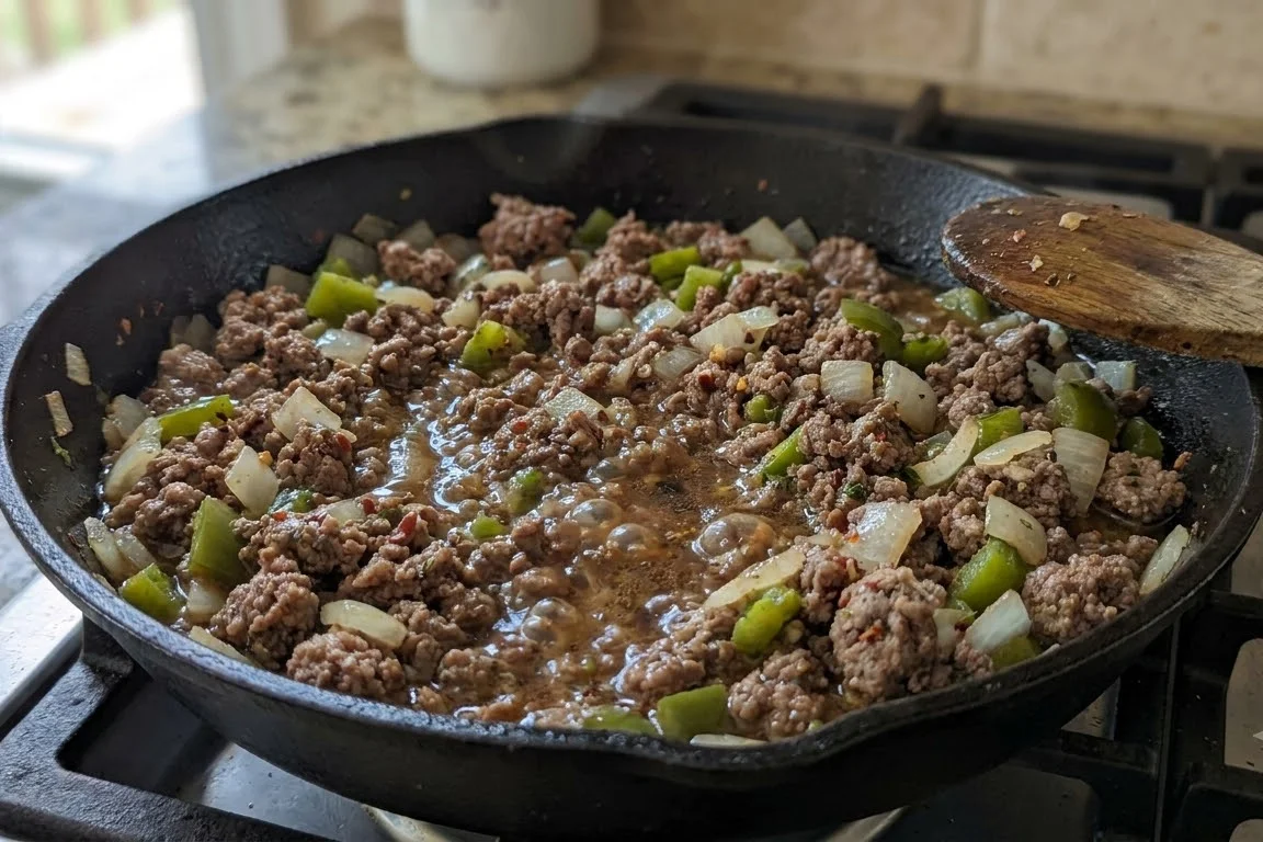 Step 4 - Cheesy Beef Taco Filling