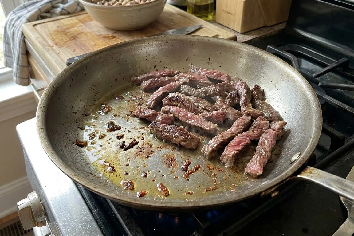 Step 2 - Garlic Beef and Broccoli