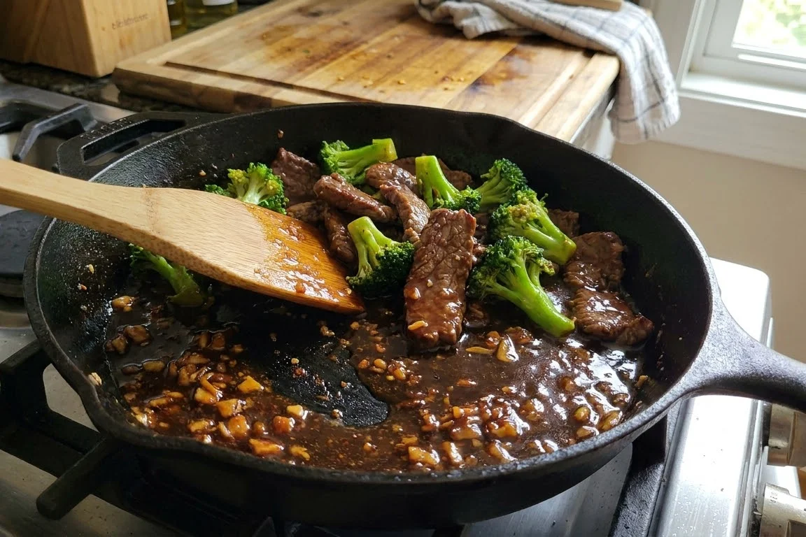 Step 6 - Garlic Beef and Broccoli