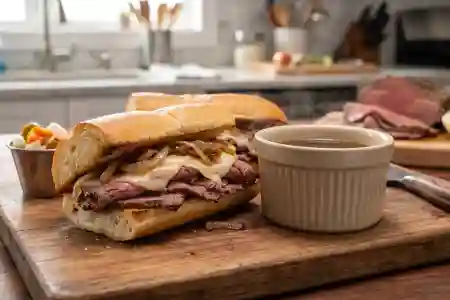 French Dip Sandwiches with Au Jus view 1