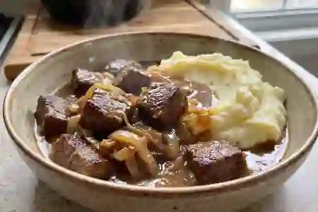 Tender Beef Tips and Gravy view 1
