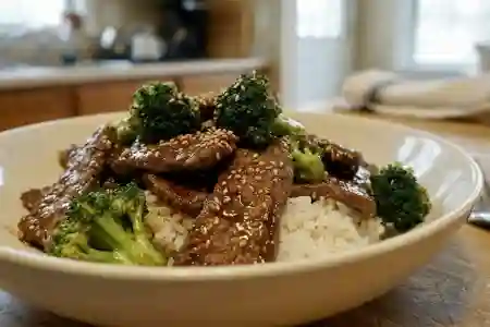 Garlic Beef and Broccoli view 2