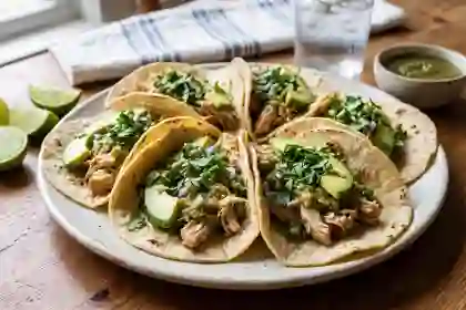 Salsa Verde Chicken Tacos view 1