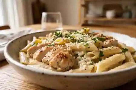 Creamy Chicken Alfredo Pasta view 3